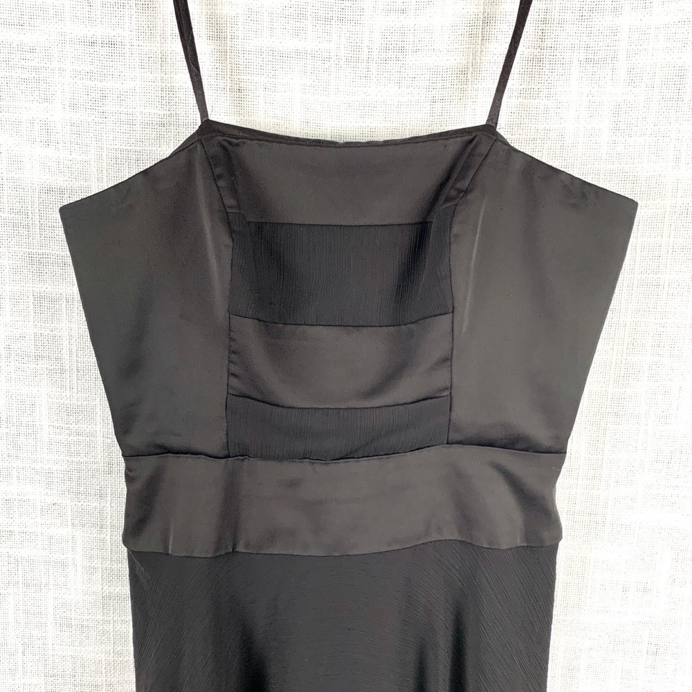 Max & Cleo strapless black chiffon minidress, sz 4 - Picture 3 of 8